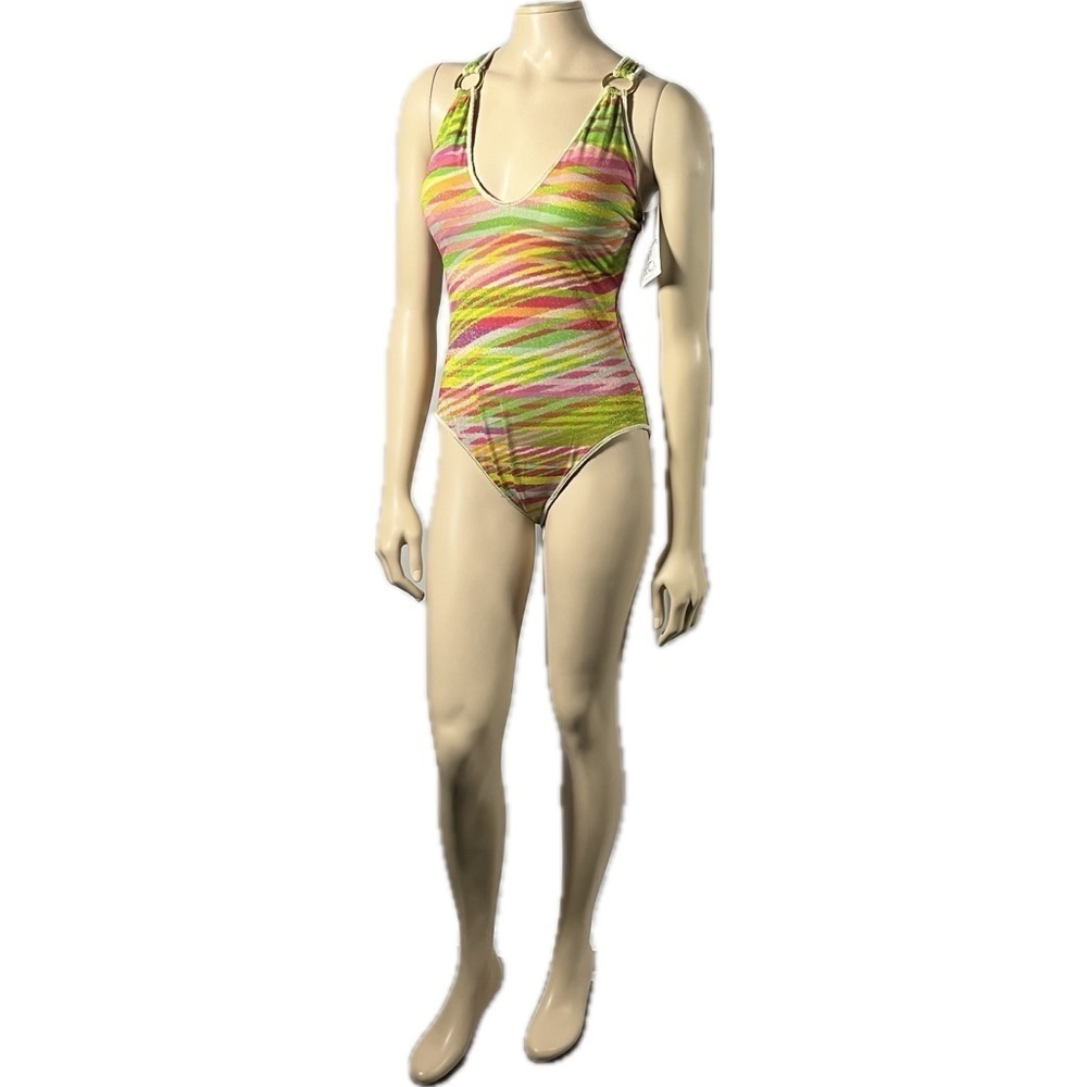 NWT Becca by Rebecca Virtue Metallic One Piece Swimsuit